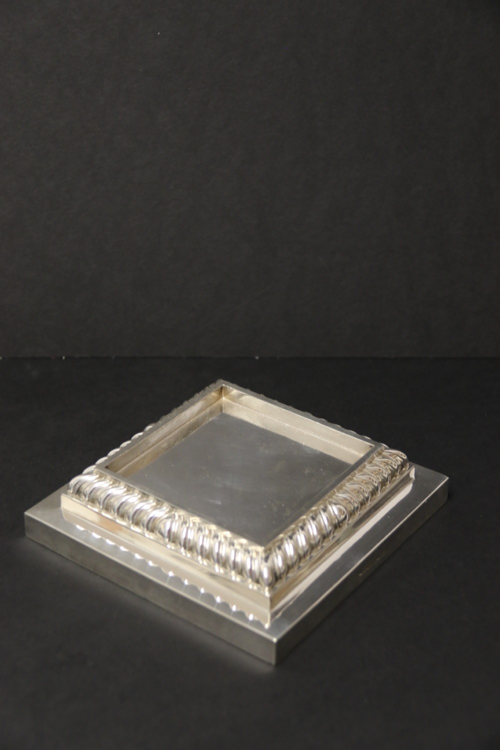 A large silver plated and cut glass desk inkwell circa1910 View VIII