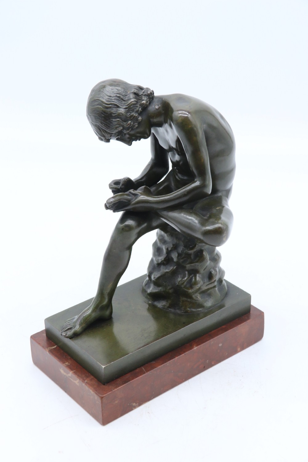 A fine 19th century Italian Grand Tour bronze figure of Spinario, the boy with the thorn. View XI