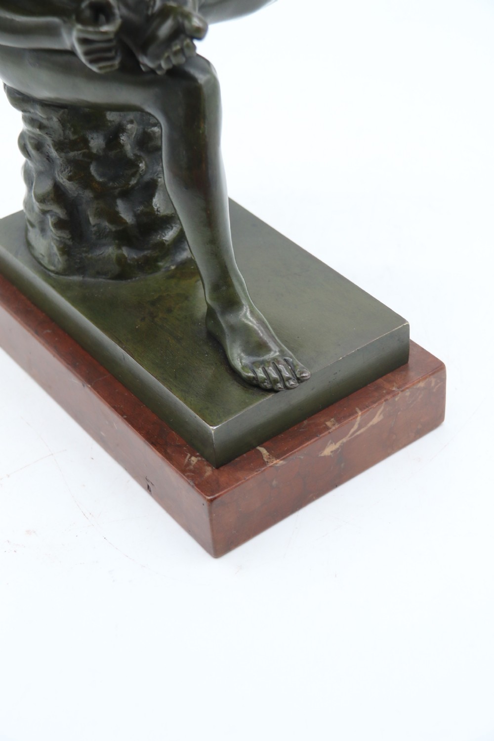 A fine 19th century Italian Grand Tour bronze figure of Spinario, the boy with the thorn. View XV