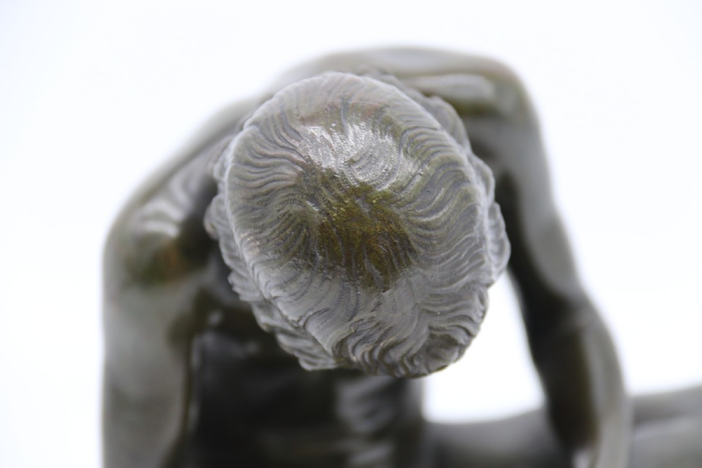 A fine 19th century Italian Grand Tour bronze figure of Spinario, the boy with the thorn. View XVII