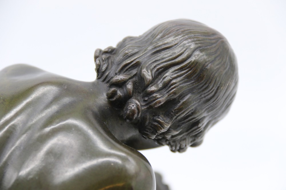 A fine 19th century Italian Grand Tour bronze figure of Spinario, the boy with the thorn. View XVIII