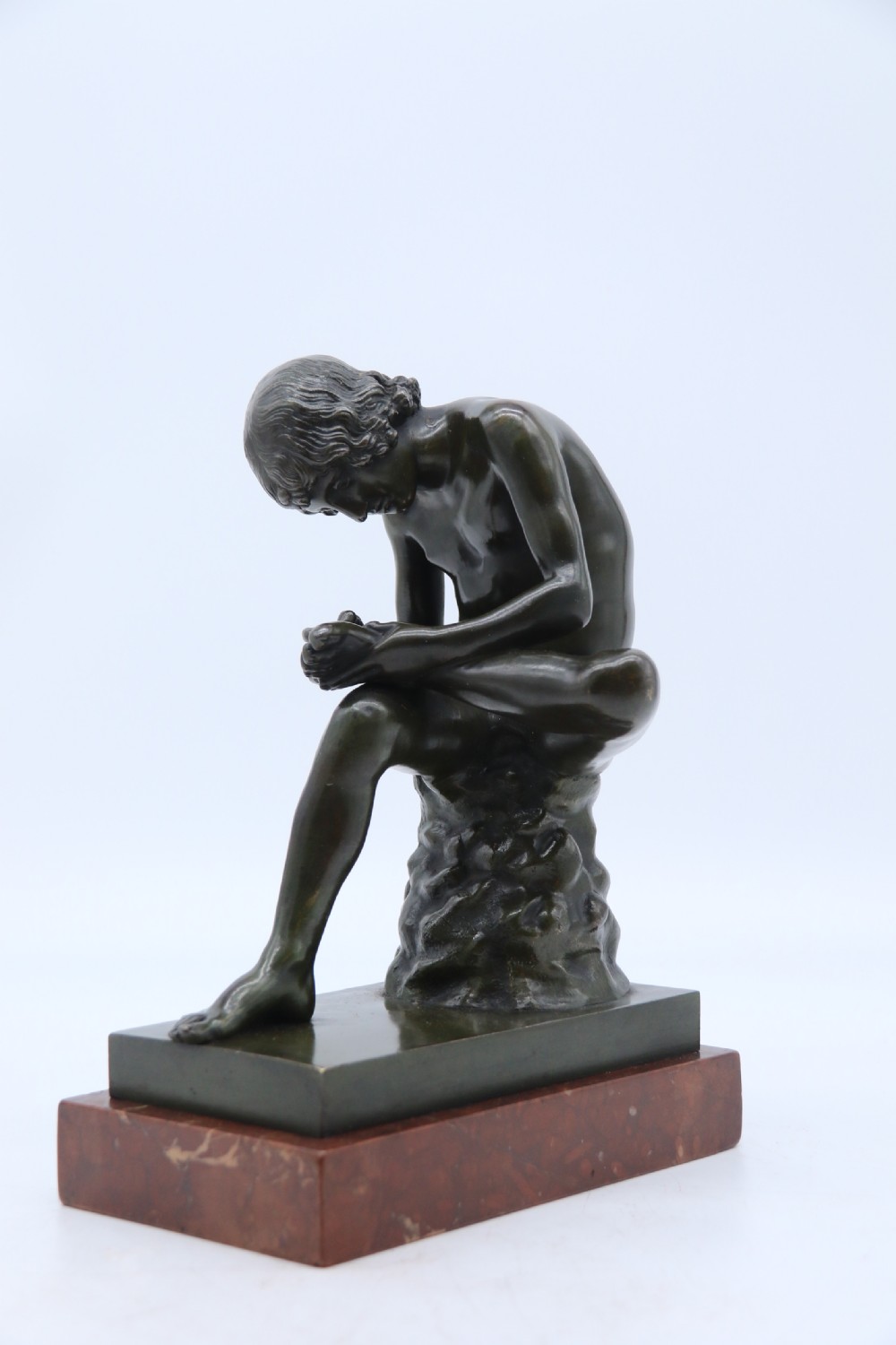 A fine 19th century Italian Grand Tour bronze figure of Spinario, the boy with the thorn. View XXI