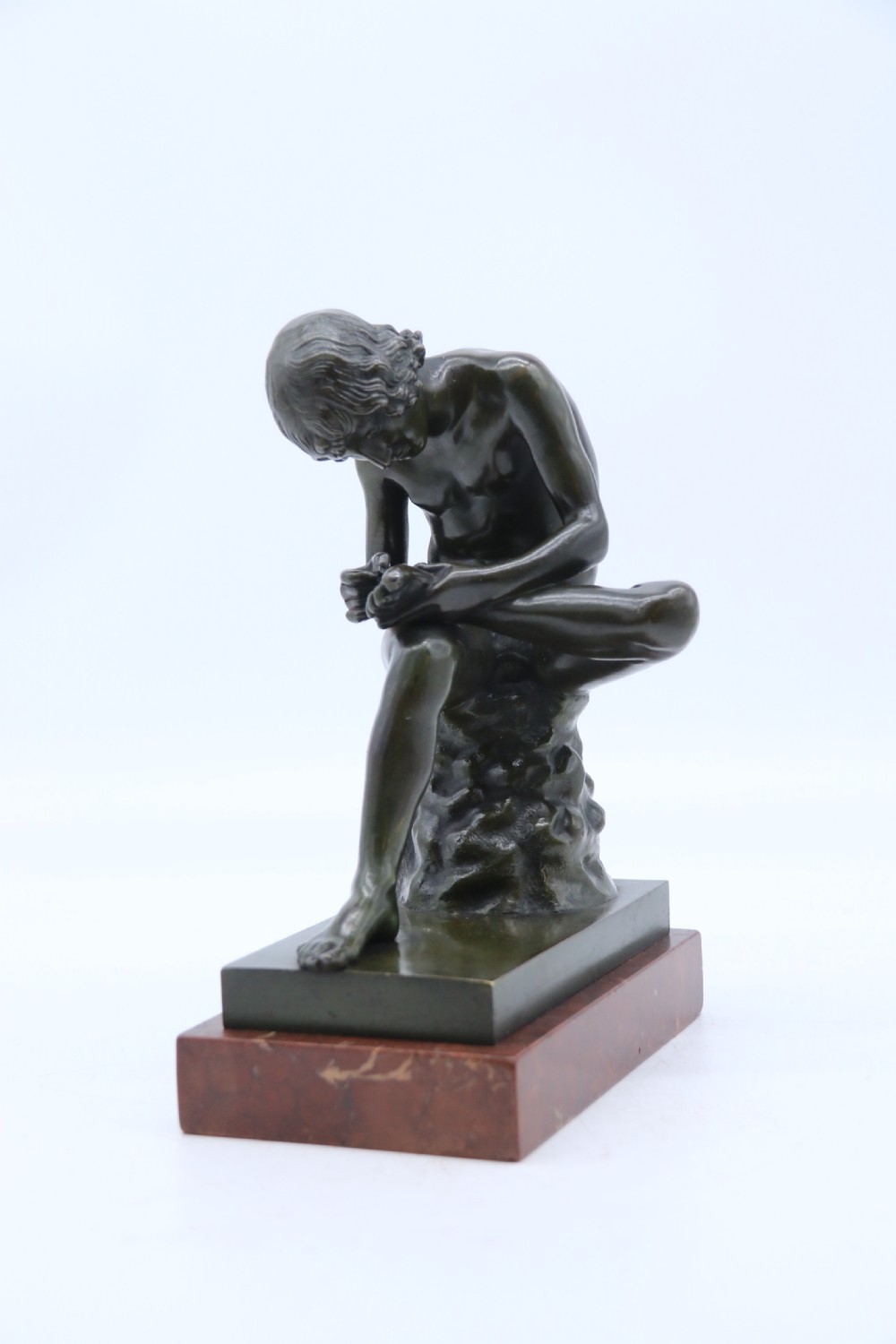 A fine 19th century Italian Grand Tour bronze figure of Spinario, the boy with the thorn. View XXII
