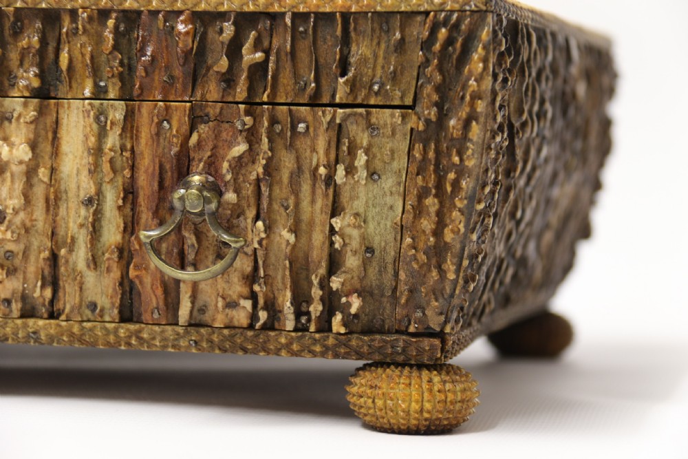 An early 19th century Anglo Indian desk inkstand made from deer antler and horn View XVI