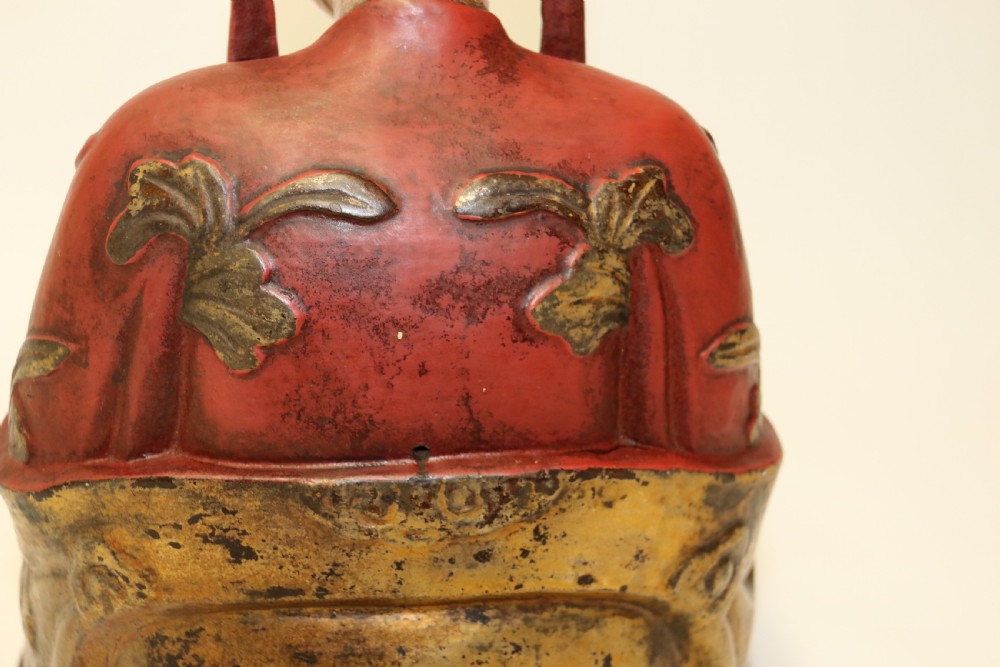 A rare 19th century Chinese carved and lacquered study of Mandarin figure View X