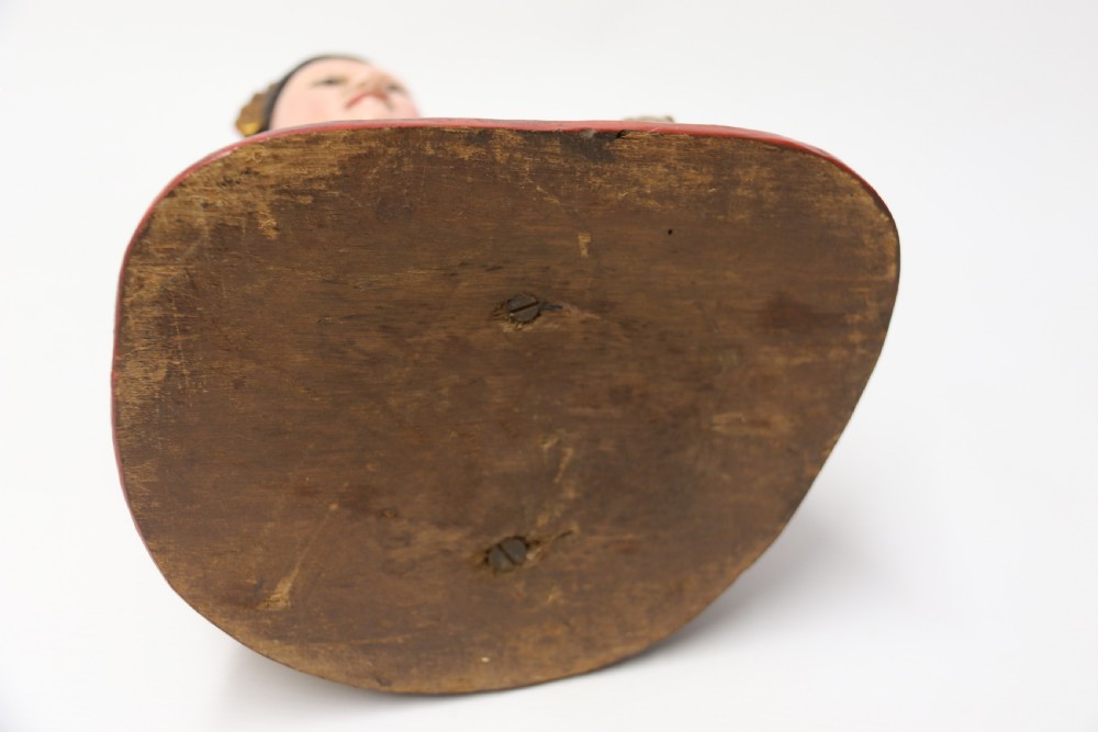 A rare 19th century Chinese carved and lacquered study of Mandarin figure View XI