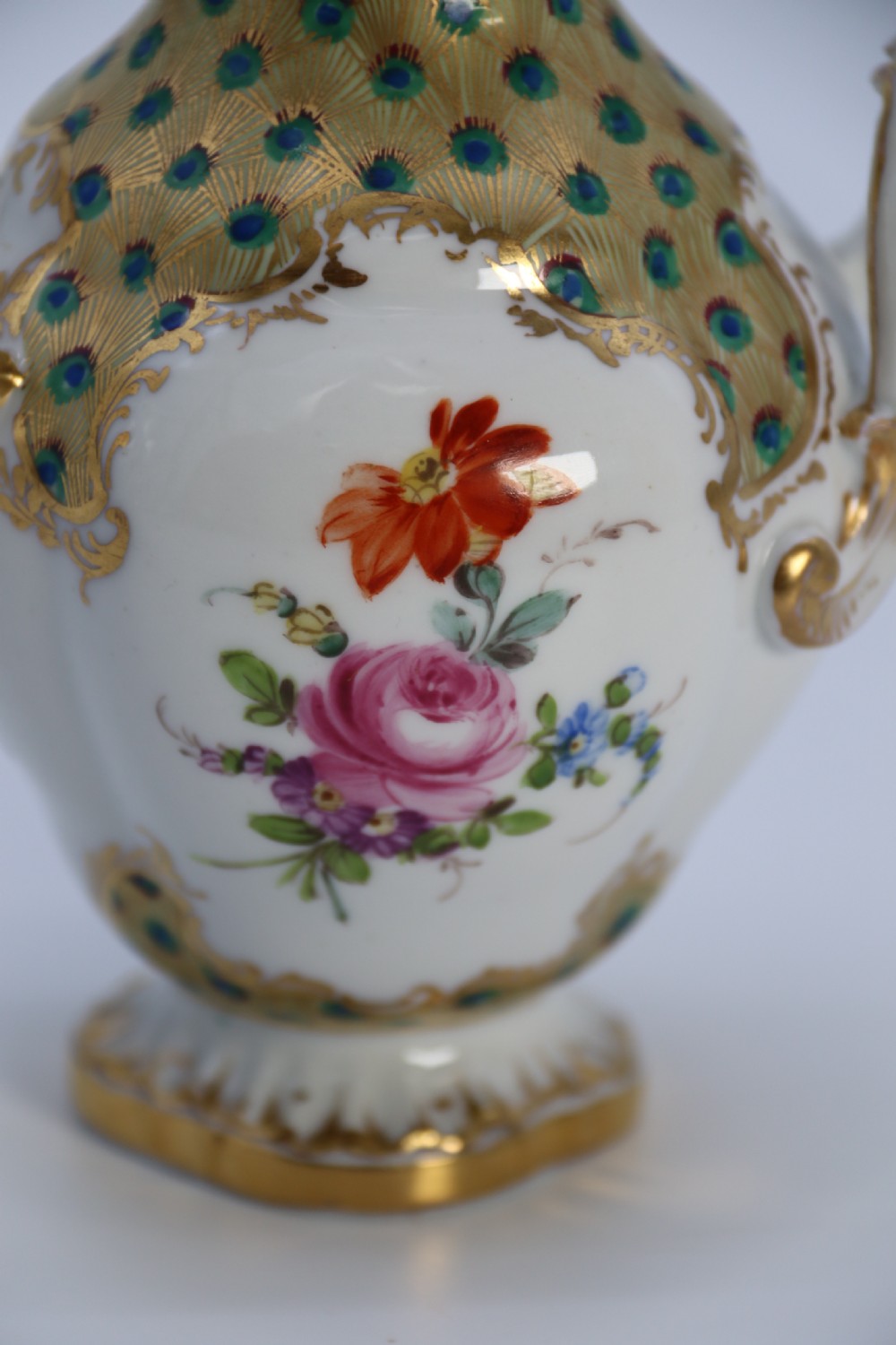 A fine Dresden porcelain hand painted Rococo revival vase circa 1900 View XIV