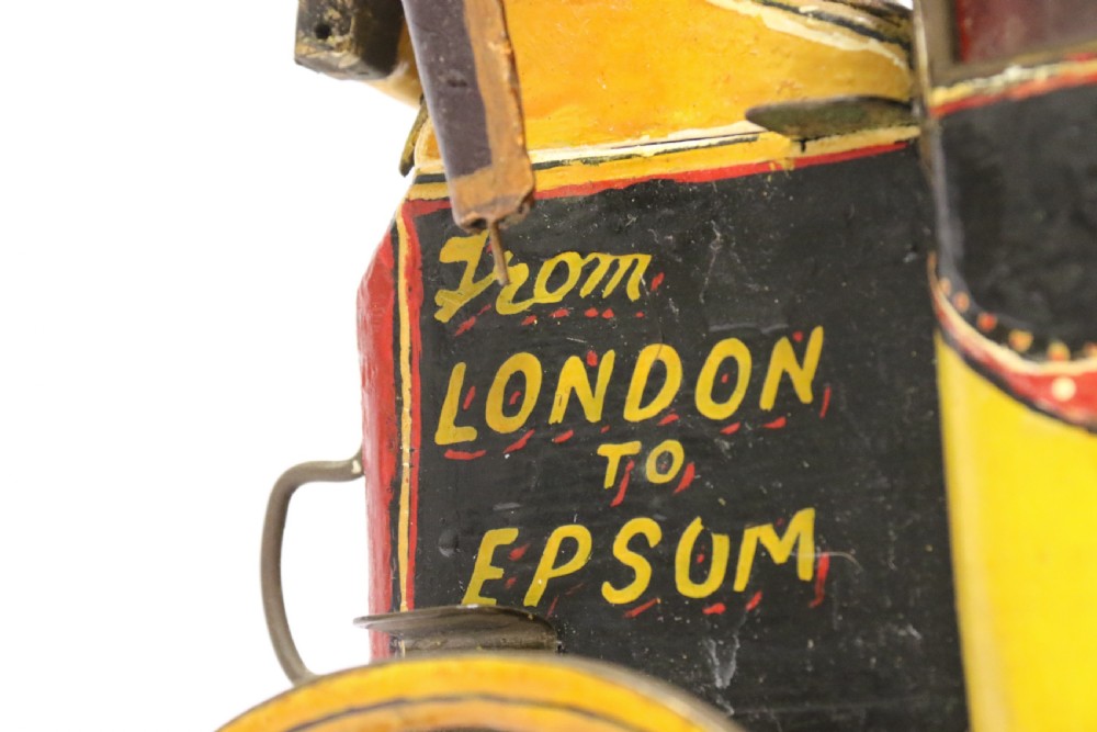 A rare Edwardian model of an 18th c London to Epsom Stagecoach View XI