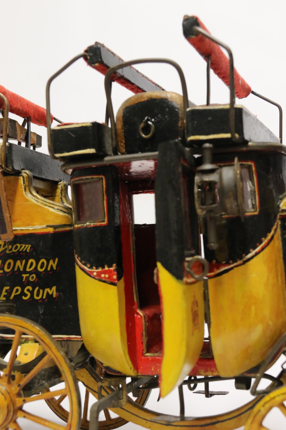 A rare Edwardian model of an 18th c London to Epsom Stagecoach View XXIV
