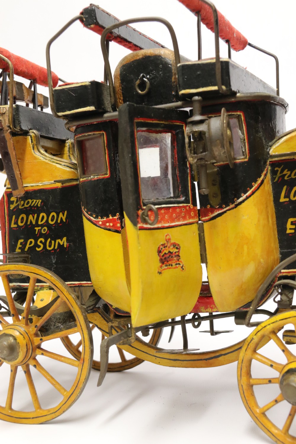 A rare Edwardian model of an 18th c London to Epsom Stagecoach View XXV