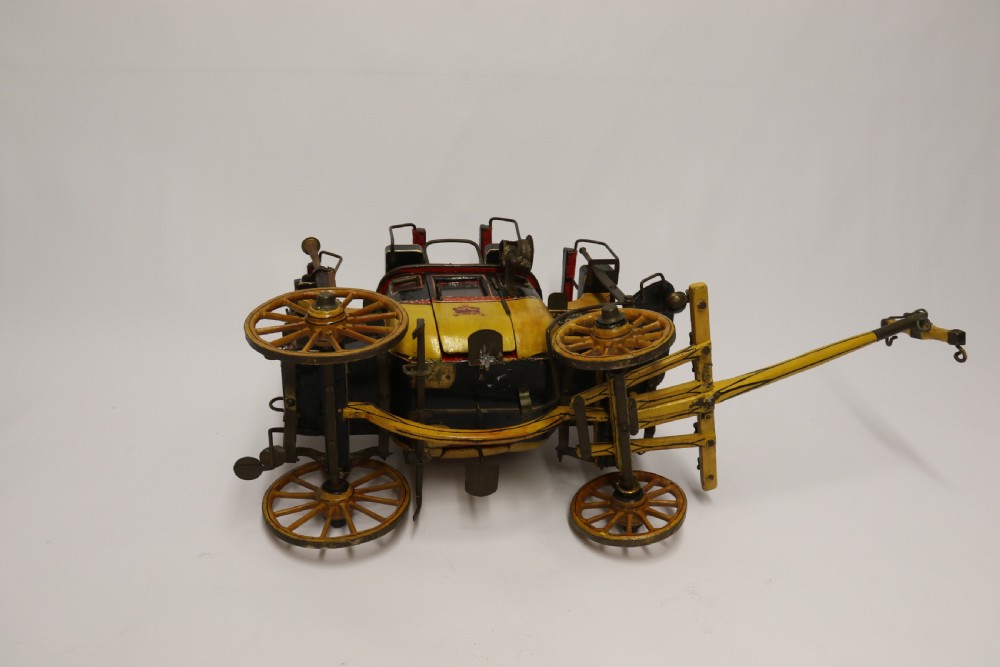 A rare Edwardian model of an 18th c London to Epsom Stagecoach View XXVI