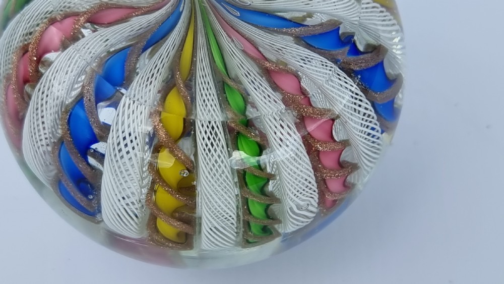 A superb large Italian Murano glass millefiori crown paperweight, circa 1930 View IX