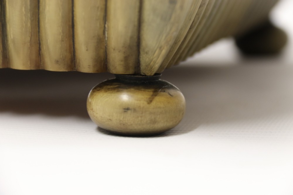 An exceptional Indian Raj period carved horn workbox, circa 1840 View XI