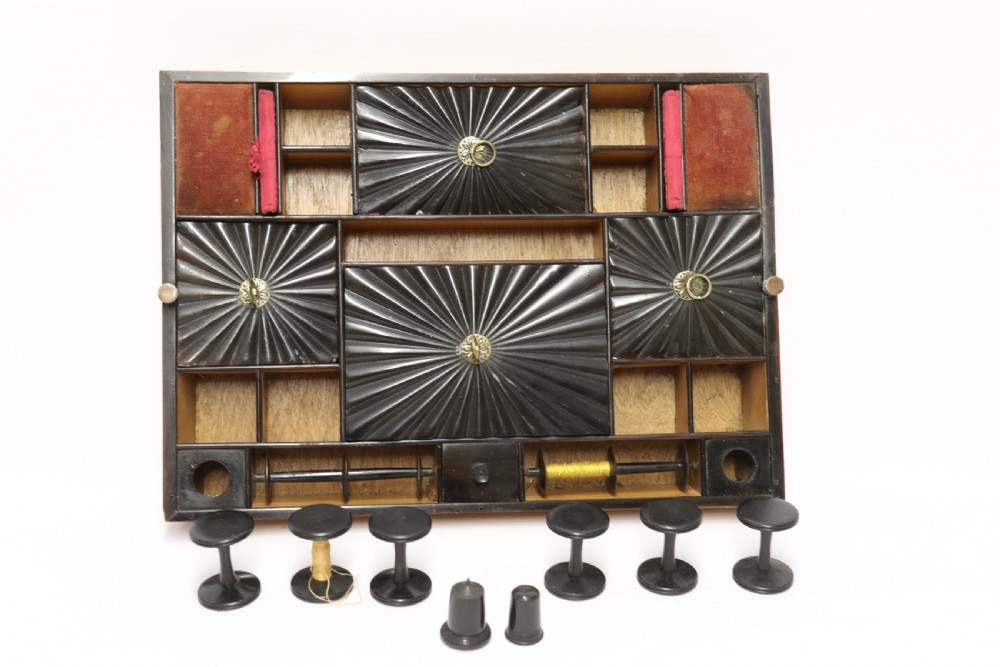 An exceptional Indian Raj period carved horn workbox, circa 1840 View XIX