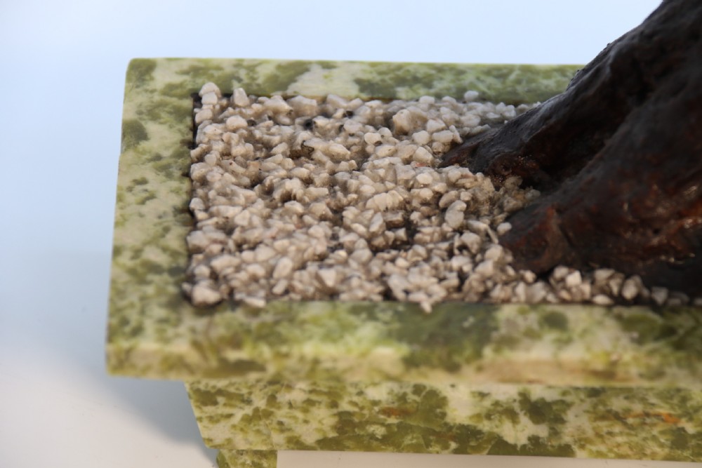 A rare Chinese large hardstone study of a fruiting peach bonsai tree, circa1930

 View XVII