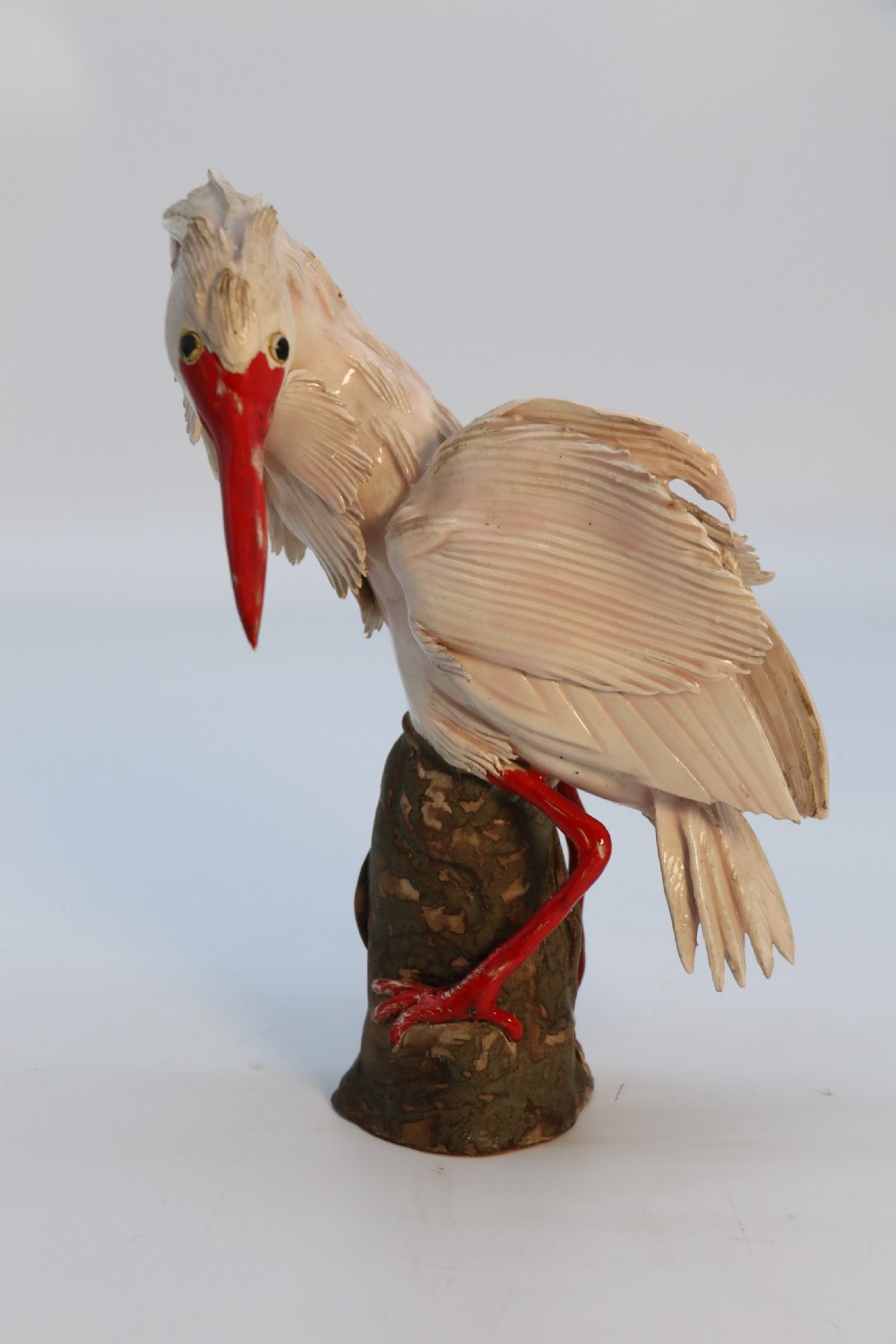 A superb pair of 19th century Meiji period Japanese hand made pottery storks, circa 1900

 View IV