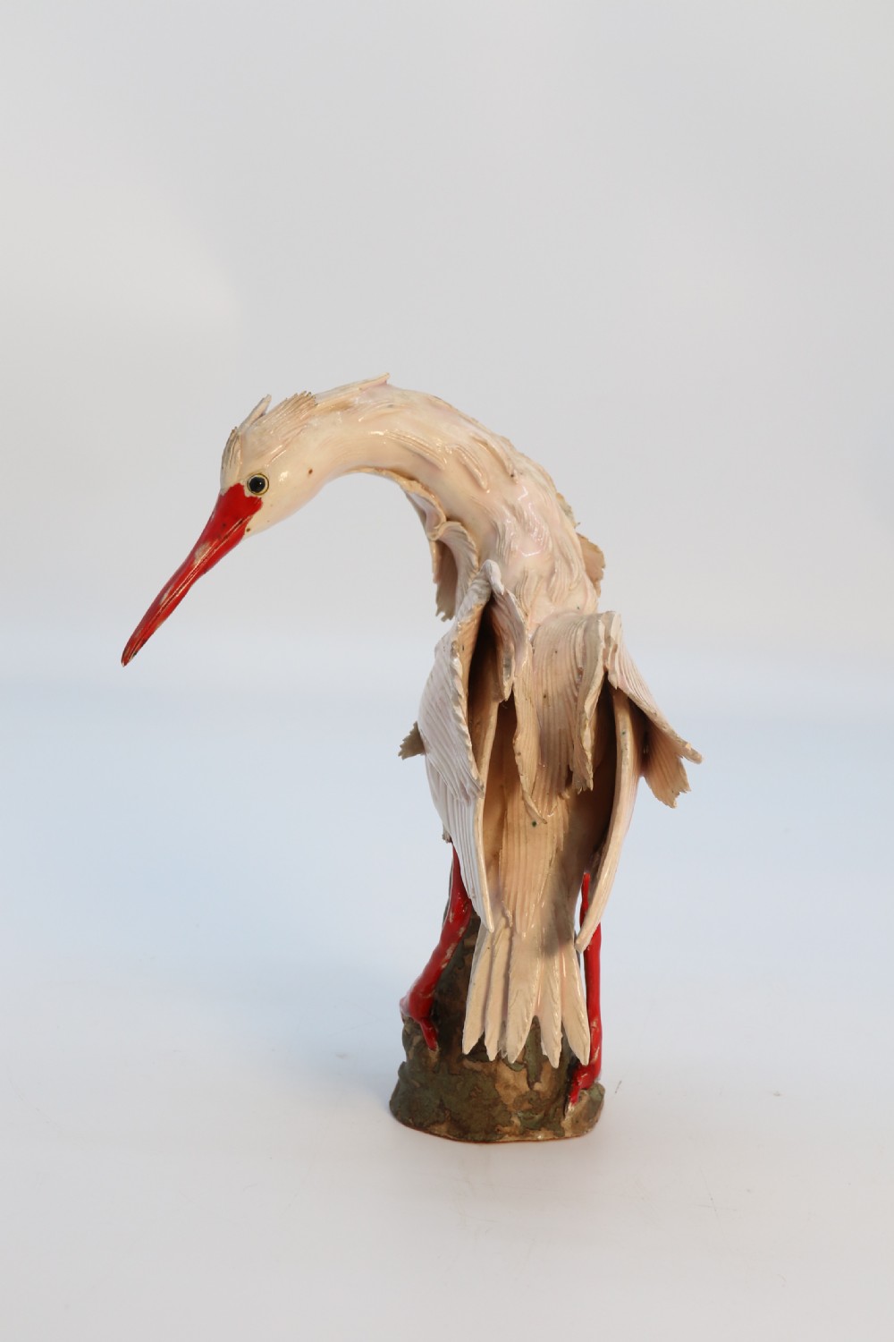 A superb pair of 19th century Meiji period Japanese hand made pottery storks, circa 1900

 View VI