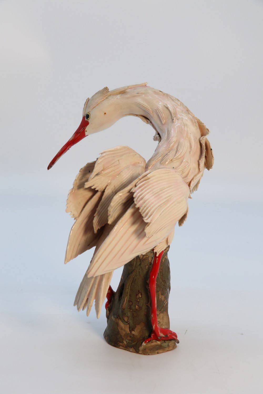 A superb pair of 19th century Meiji period Japanese hand made pottery storks, circa 1900

 View VII