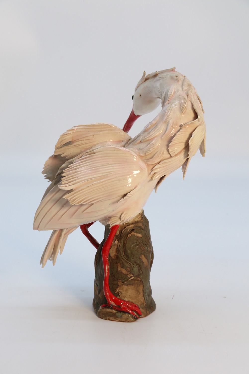 A superb pair of 19th century Meiji period Japanese hand made pottery storks, circa 1900

 View VIII