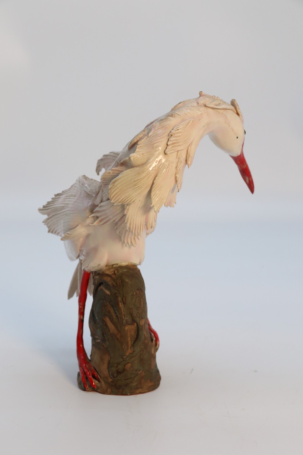 A superb pair of 19th century Meiji period Japanese hand made pottery storks, circa 1900

 View IX