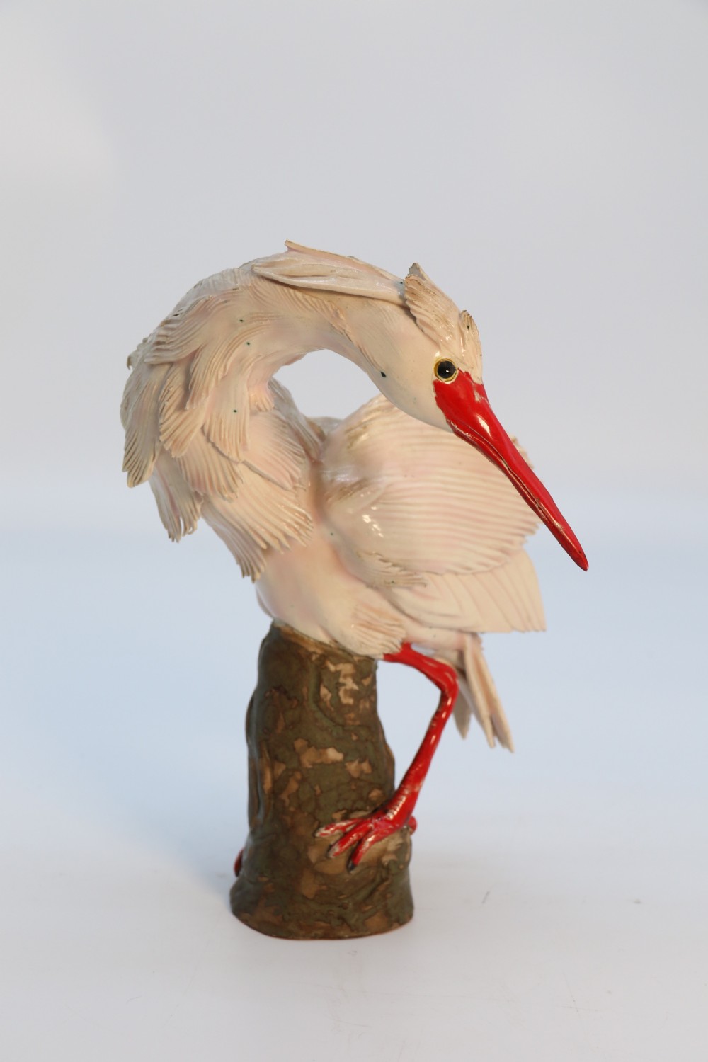 A superb pair of 19th century Meiji period Japanese hand made pottery storks, circa 1900

 View XI