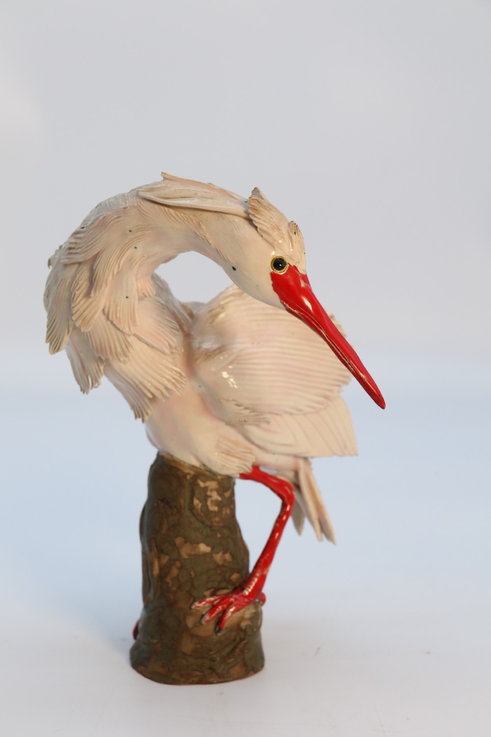 A superb pair of 19th century Meiji period Japanese hand made pottery storks, circa 1900

 View XIII