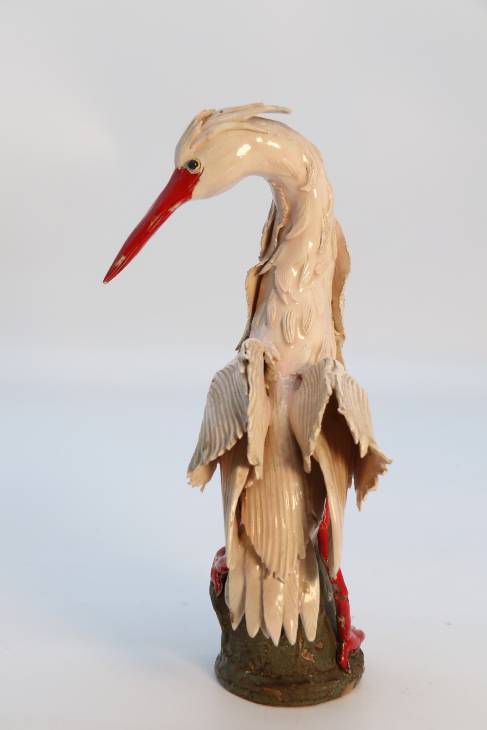 A superb pair of 19th century Meiji period Japanese hand made pottery storks, circa 1900

 View XV