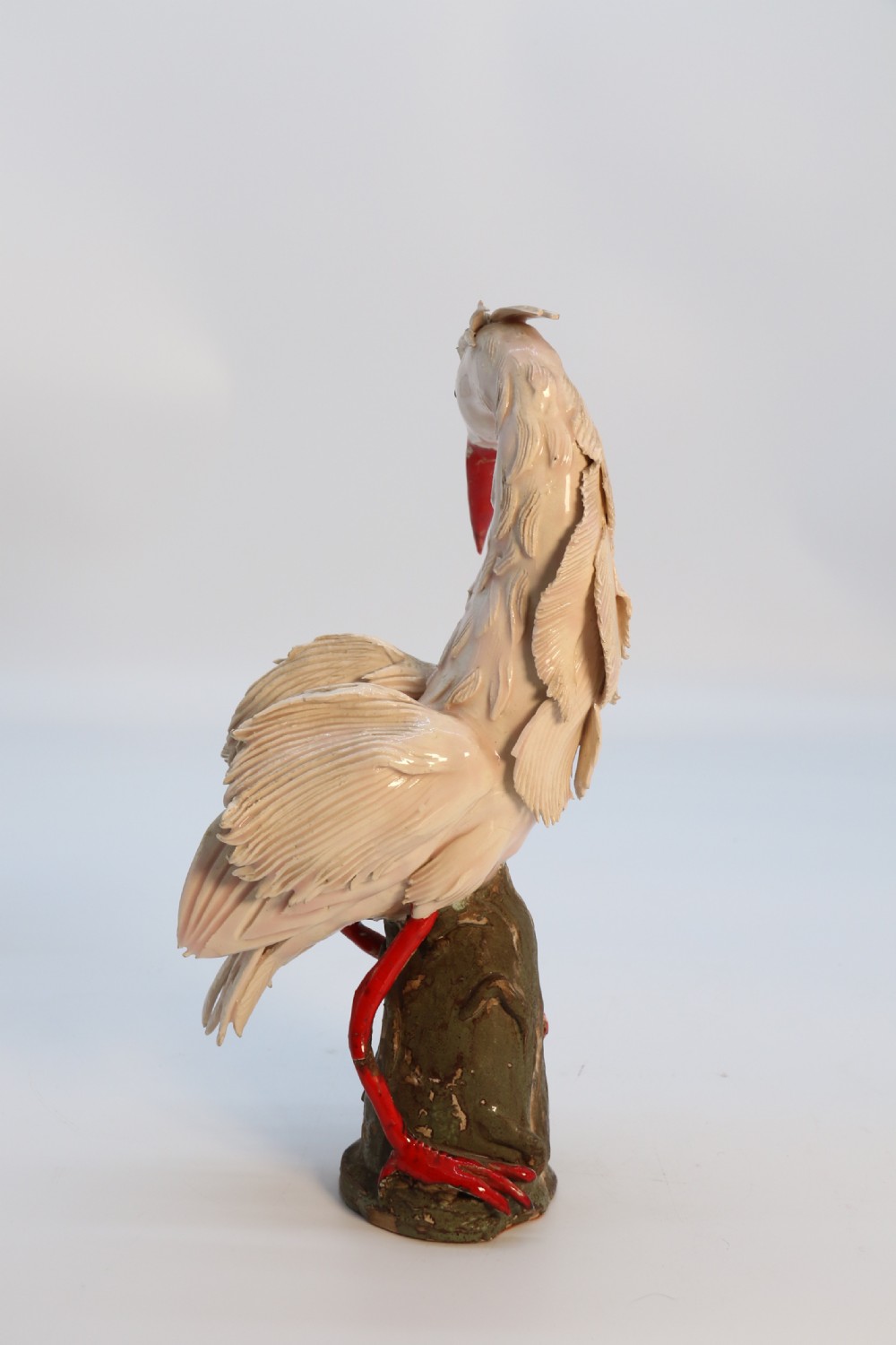 A superb pair of 19th century Meiji period Japanese hand made pottery storks, circa 1900

 View XVII