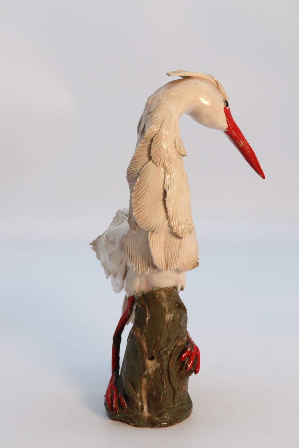 A superb pair of 19th century Meiji period Japanese hand made pottery storks, circa 1900

 View XVIII
