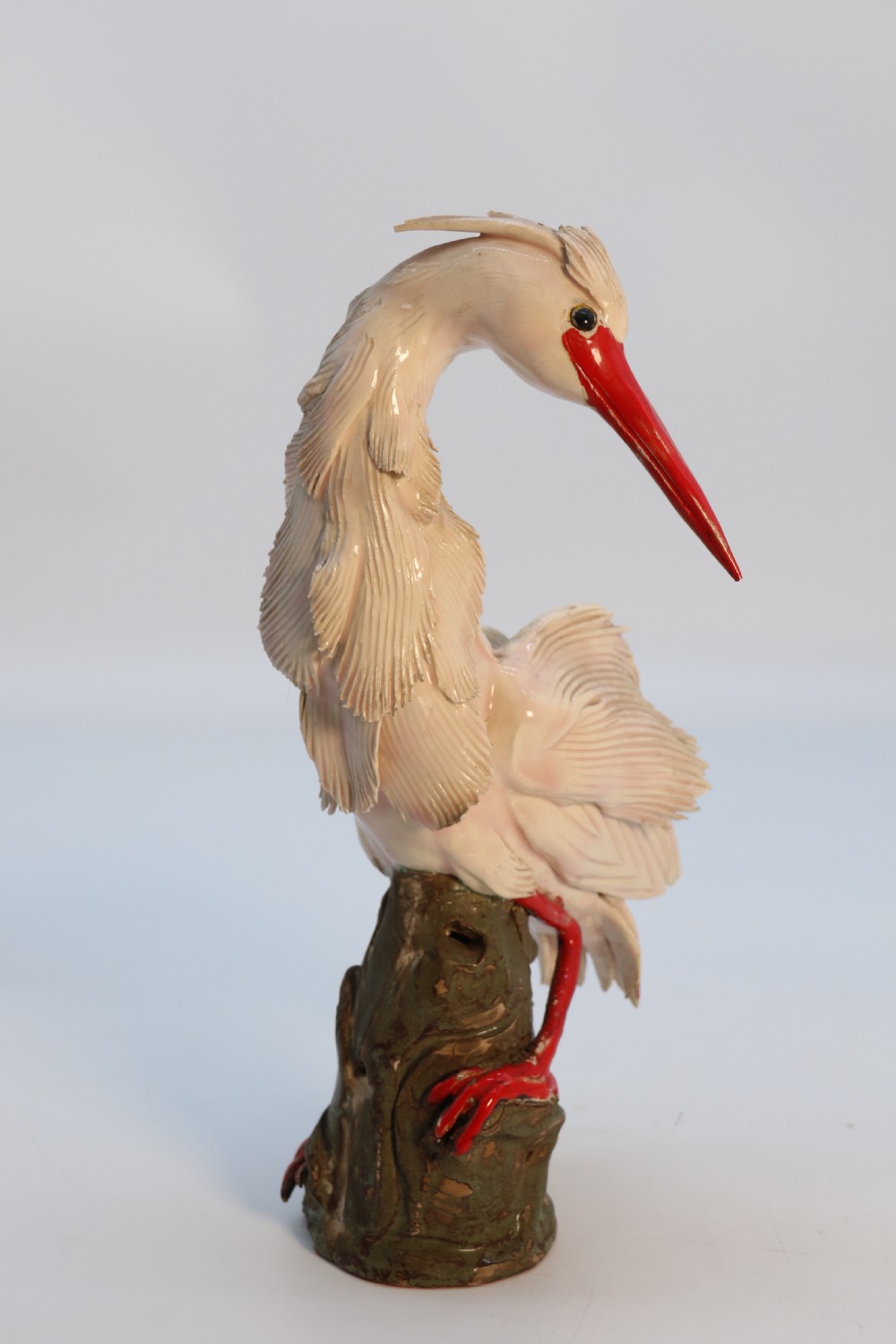 A superb pair of 19th century Meiji period Japanese hand made pottery storks, circa 1900

 View XIX