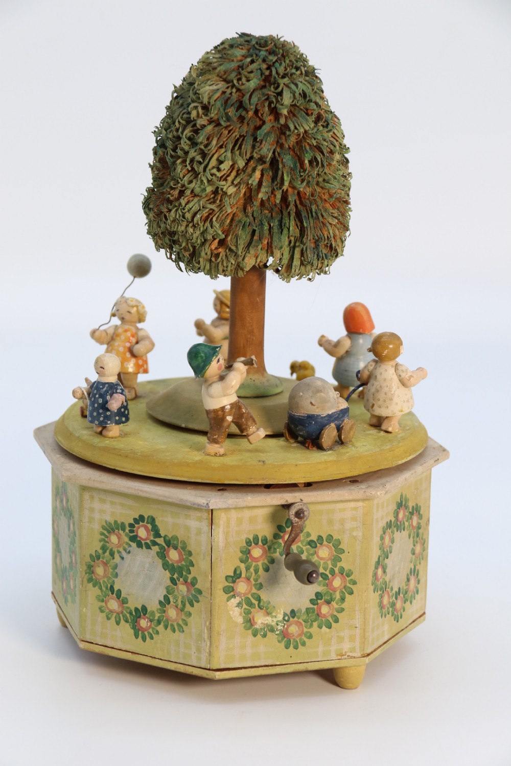 A rare Swiss musical automaton novelty nursery merry go round.