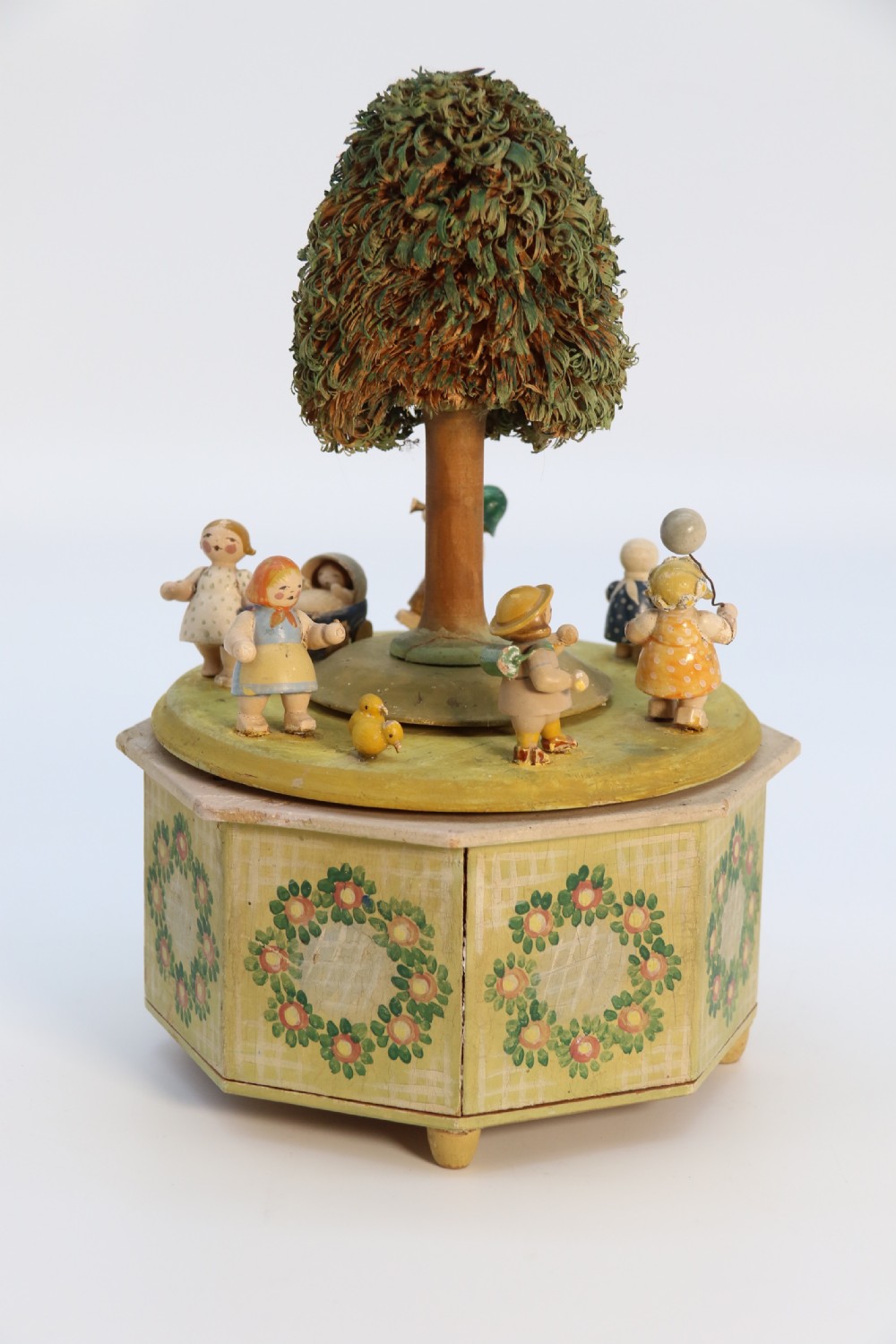 A rare Swiss musical automaton novelty nursery merry go round. View IX