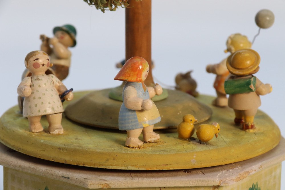 A rare Swiss musical automaton novelty nursery merry go round. View XX