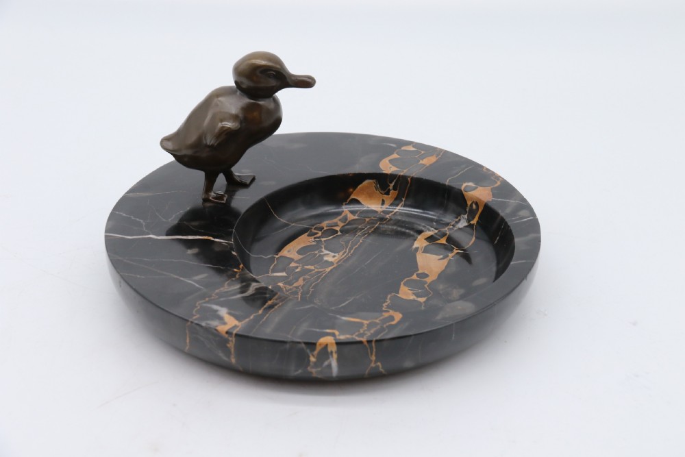 A most pleasing 1930s marble and bronze mounted bowl or desk tidy.
 View VII