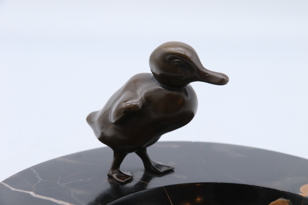 A most pleasing 1930s marble and bronze mounted bowl or desk tidy.
 View XI