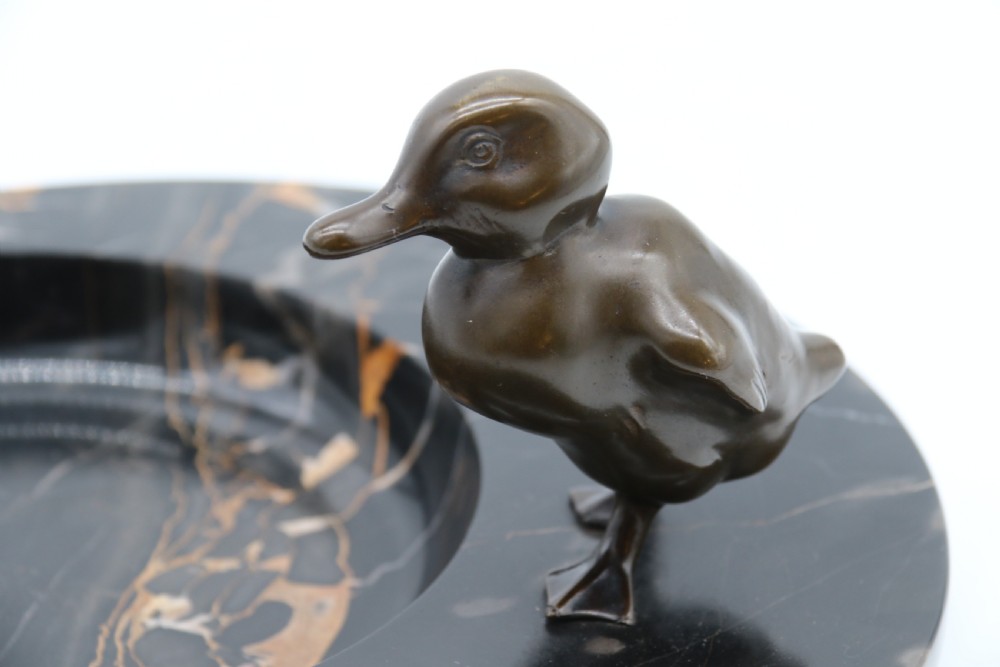 A most pleasing 1930s marble and bronze mounted bowl or desk tidy.
 View XII