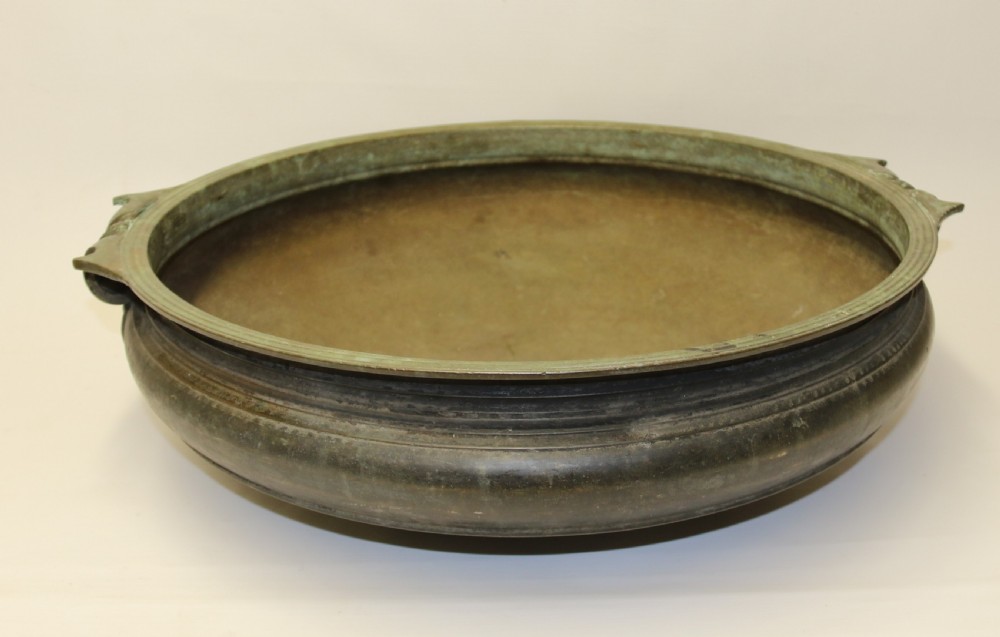 A rare 18th century Indian bronze Urli temple bowl