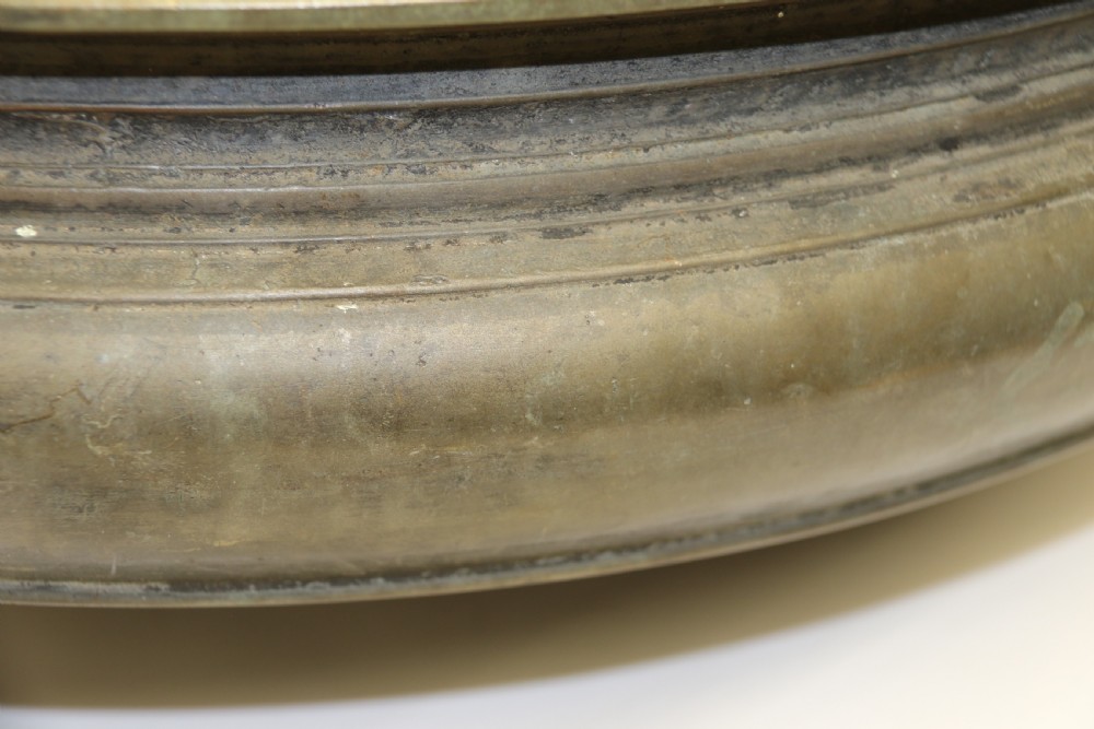 A rare 18th century Indian bronze Urli temple bowl View V