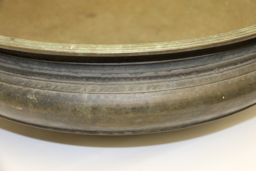 A rare 18th century Indian bronze Urli temple bowl View VIII