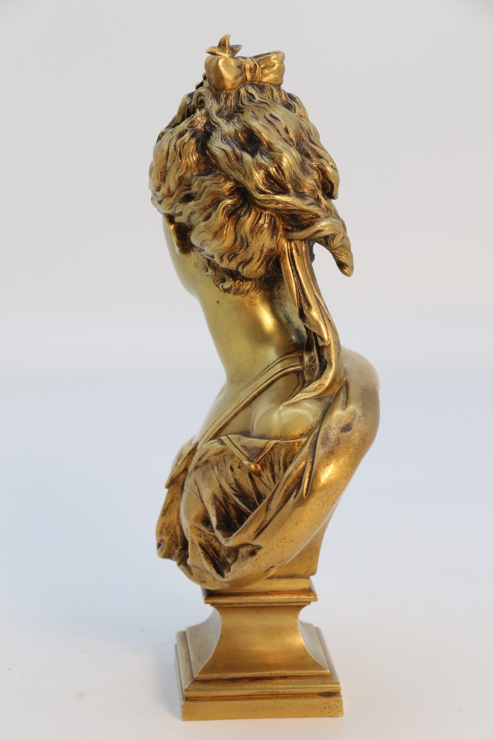 A Superb 19th century gilt bronze bust of Diana the Huntress after Jean Antoine Houdon (1741 – 1828) View IV