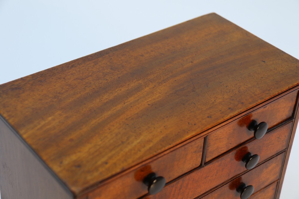 A superb mid Victorian miniature apprentice piece chest of drawers, circa 1860 View XXI