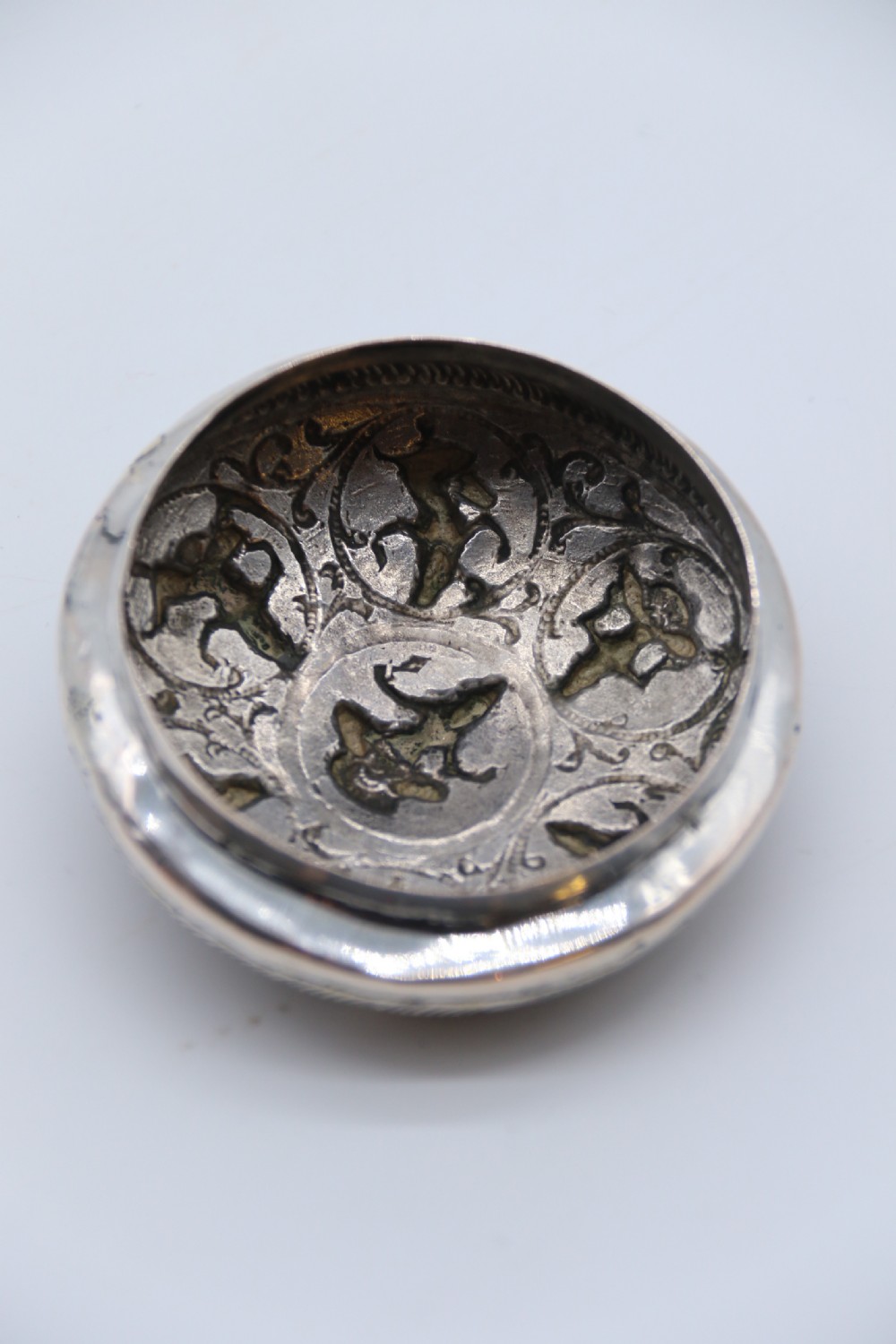 A fine Indian Raj period silver repousse decorated lidded container, c 1900 View XI