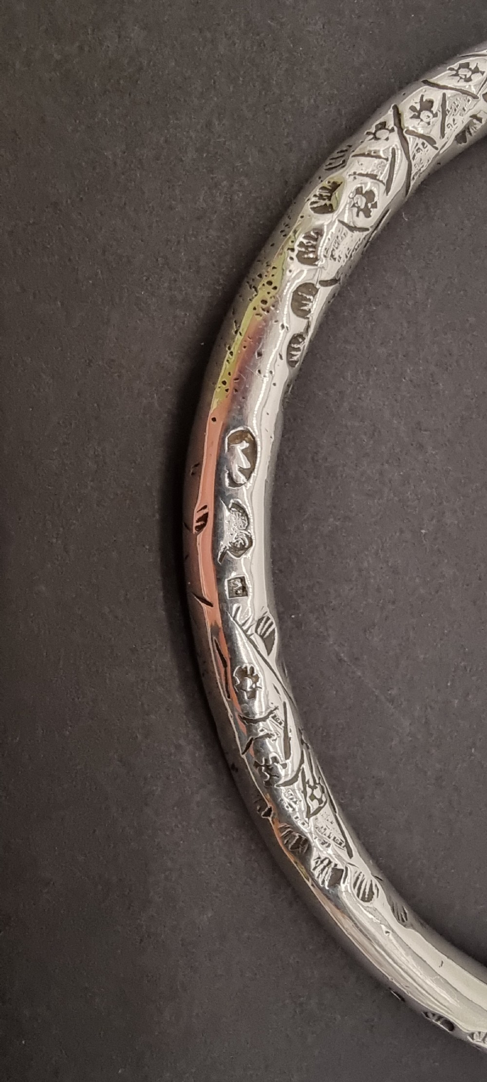 A very heavy pair of 19th century Portuguese solid silver arm bracelets

 View IV