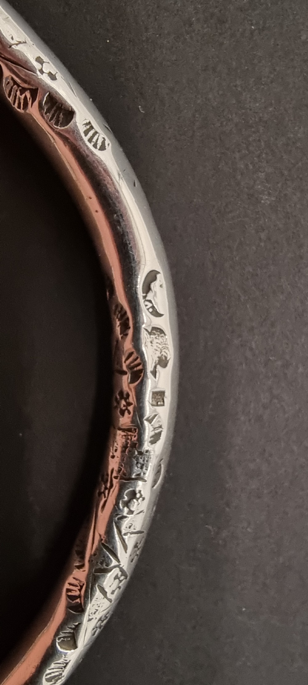 A very heavy pair of 19th century Portuguese solid silver arm bracelets

 View V