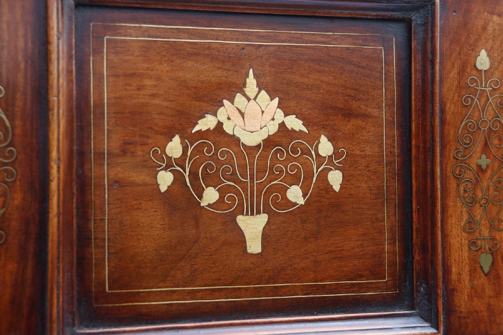 An Indian teak and brass inlaid marriage or dowry chest View XIX