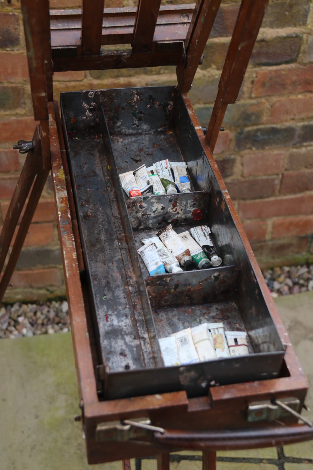 An early 20th century metamorphic artist's folding easel circa 1920 View X