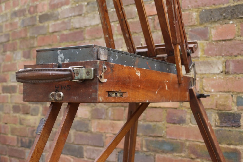 An early 20th century metamorphic artist's folding easel circa 1920 View XIII