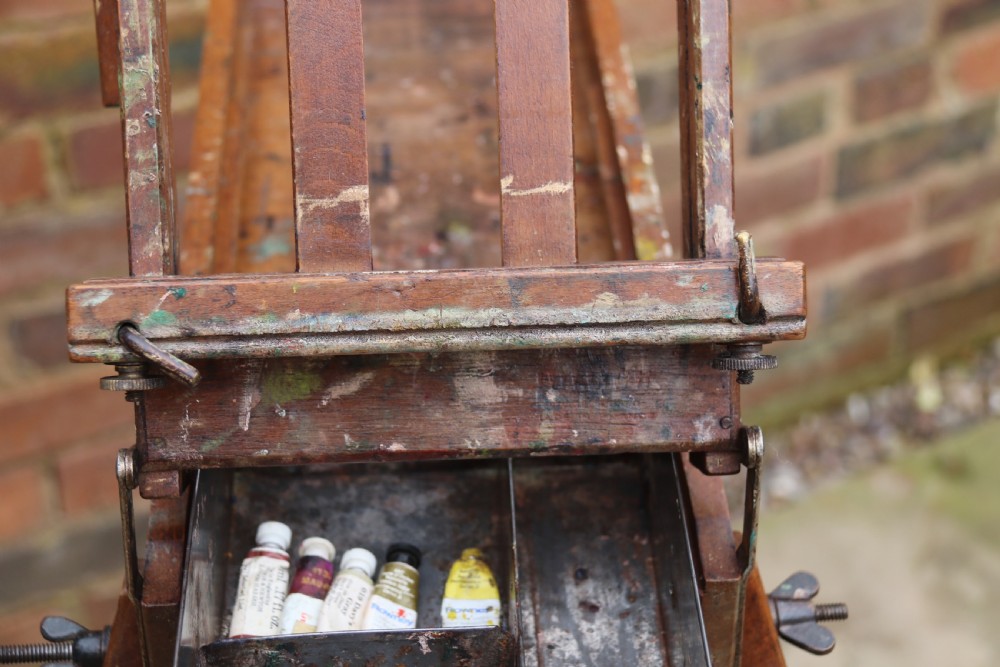 An early 20th century metamorphic artist's folding easel circa 1920 View XXI