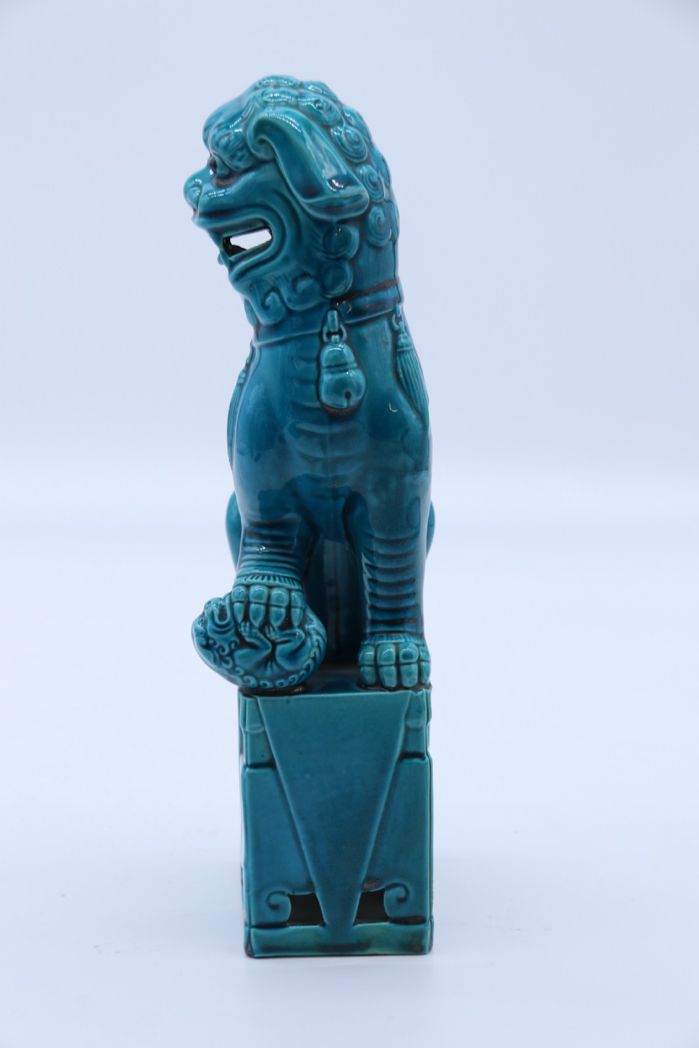 A pair of porcelain Chinese Buddhist Temple lions or foo dogs, circa 1900 View XXI