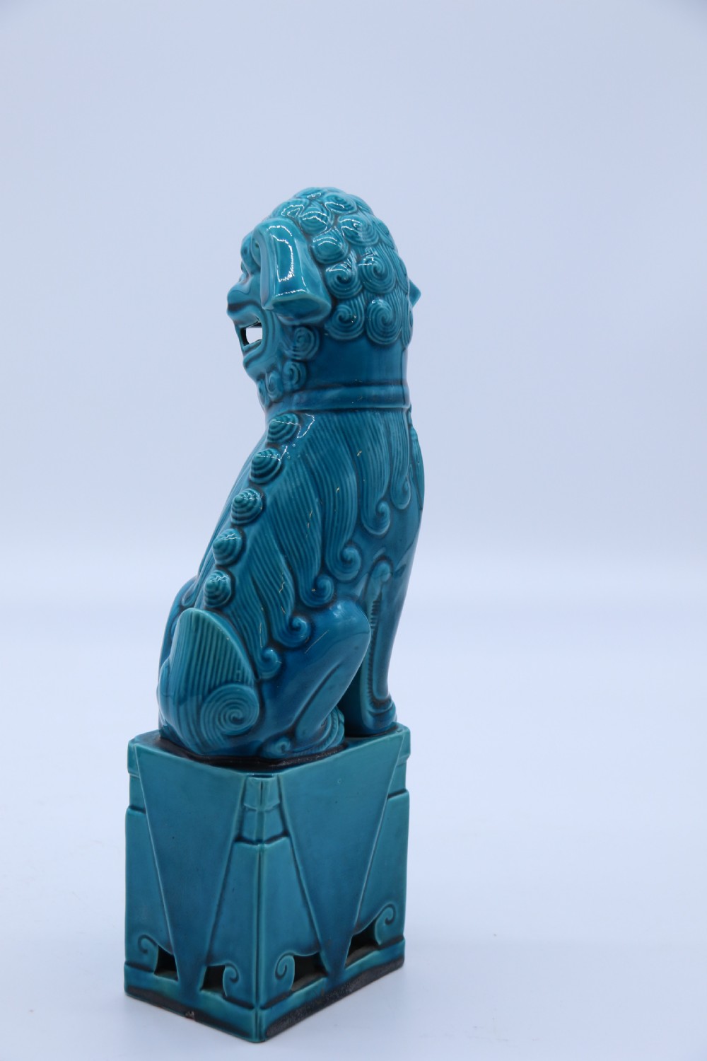 A pair of porcelain Chinese Buddhist Temple lions or foo dogs, circa 1900 View XXVII